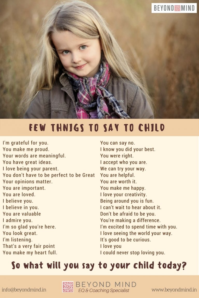 Few Things to Say to you Child - Mindful Science Centre